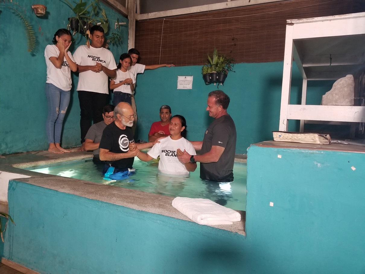 Pastor Bob Hake and Hugo privileged to baptize 6 new believers.